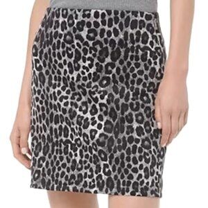 MICHAEL Michael Kors Women's Gunmetal S Animal-Print Mini Skirt